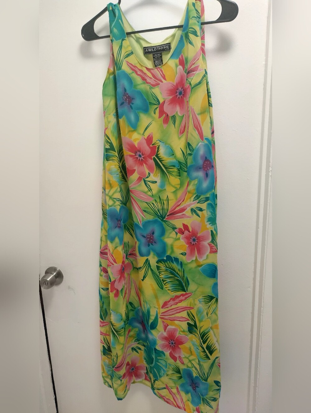 Yellow Tropical Floral Maxi Dress 14 Petite